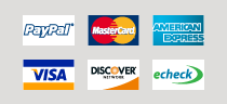We accept PayPal and major credit cards